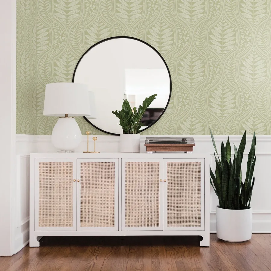York Juno wallpaper styled interior