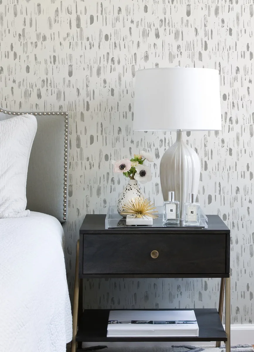 York Dwell Brushstrokes wallpaper styled interior