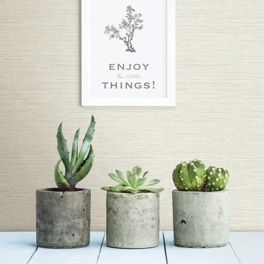 York Agave wallpaper styled interior