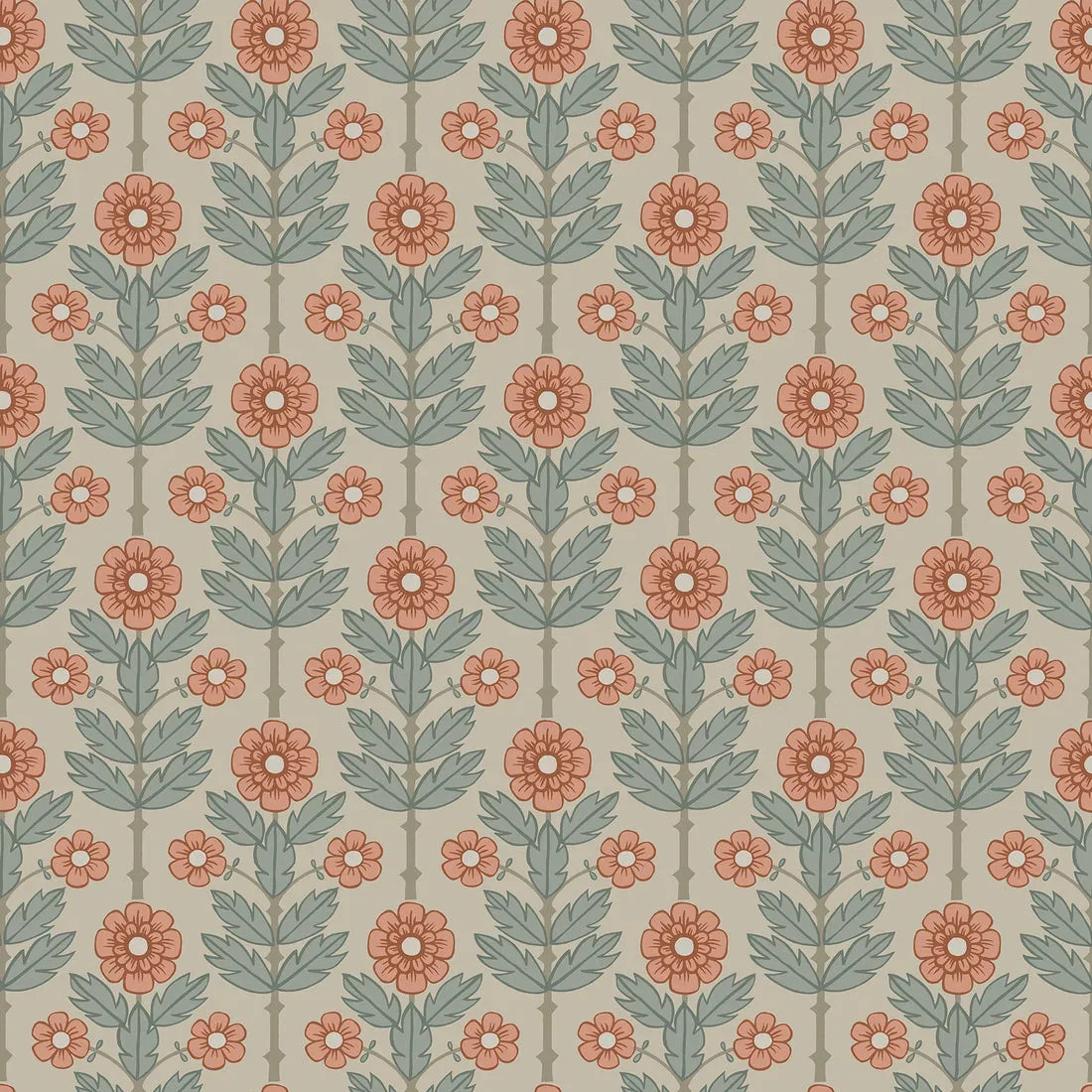 York Aya Floral wallpaper pattern detail