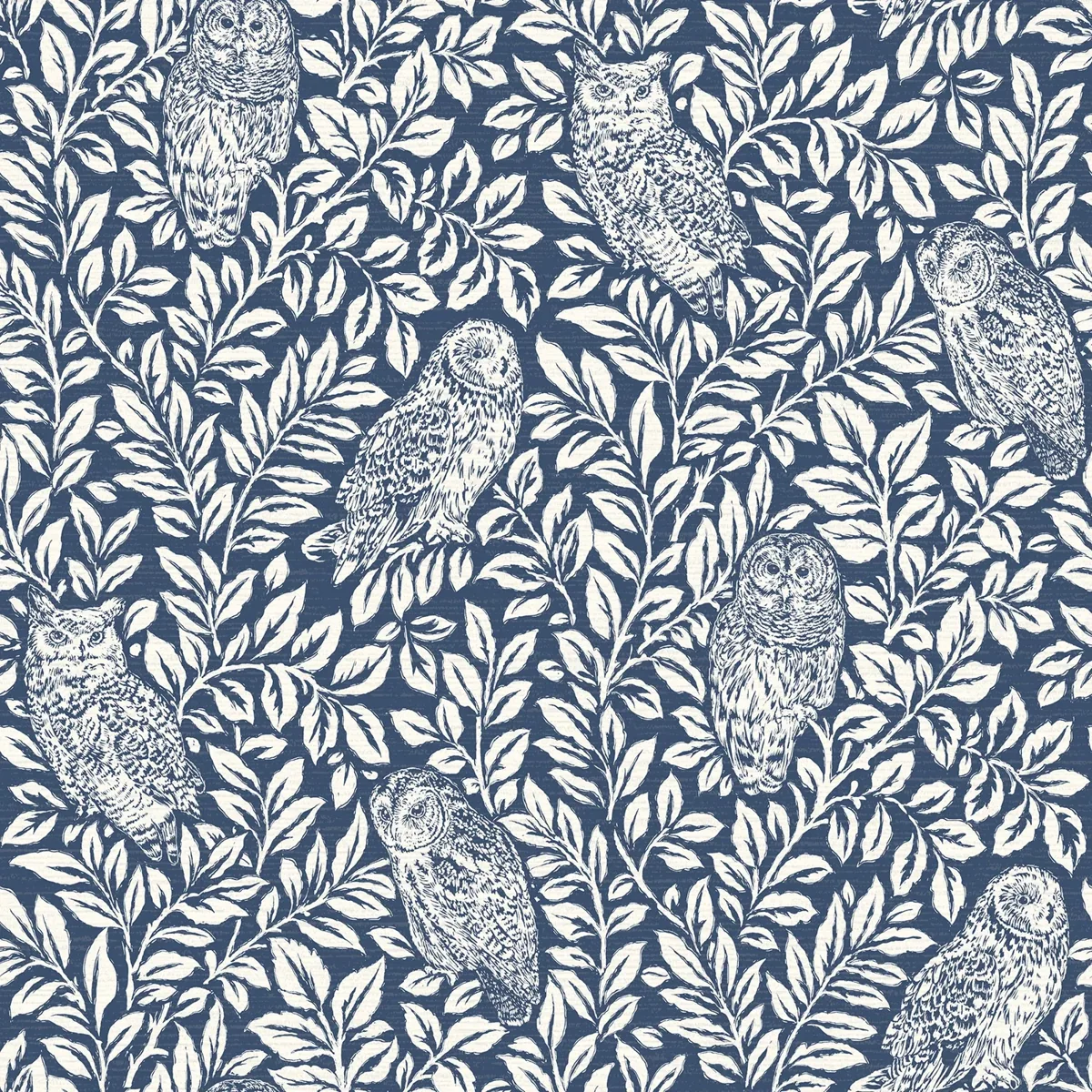 York Chesapeake Parliament Owl wallpaper pattern detail