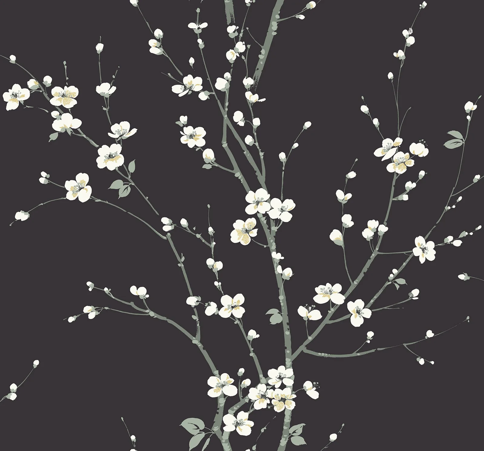 York Monterey Floral Branch wallpaper pattern detail