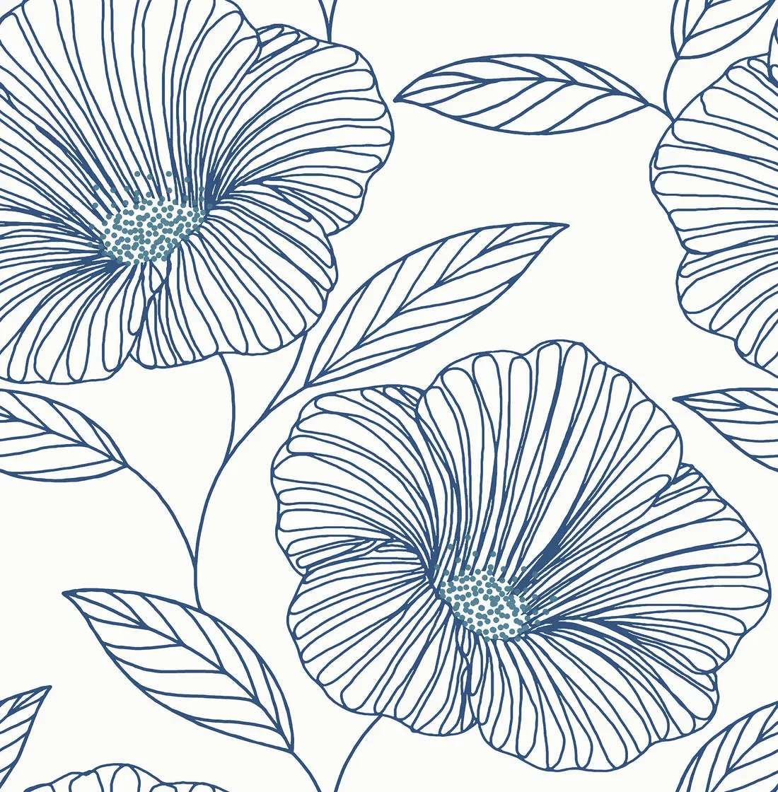 York Mythic Floral wallpaper pattern detail