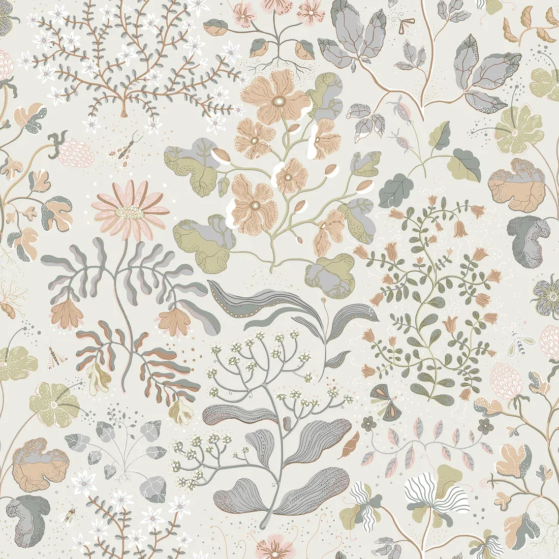 York Groh Floral wallpaper pattern detail