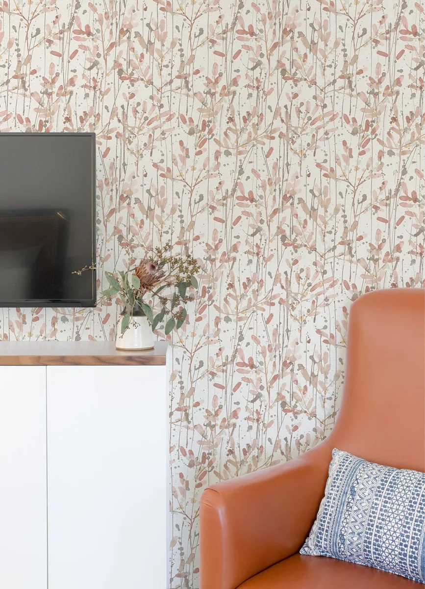 York Leandra Floral Trail wallpaper styled interior