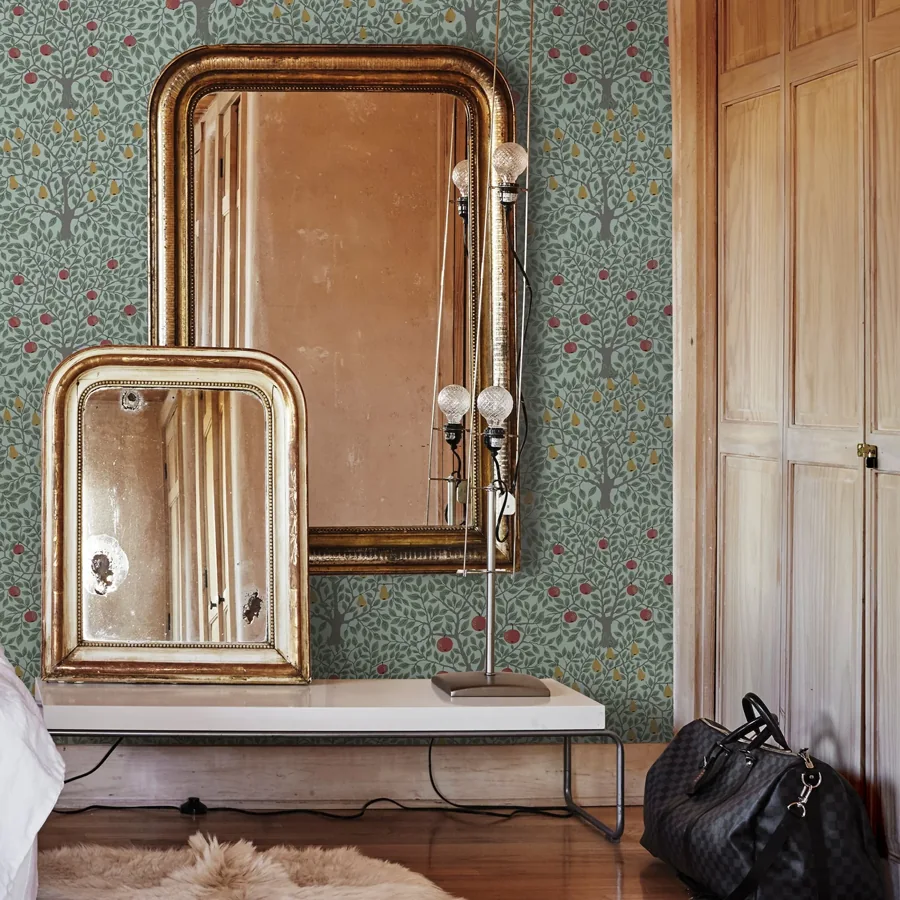 York Pomona Fruit Tree wallpaper styled interior