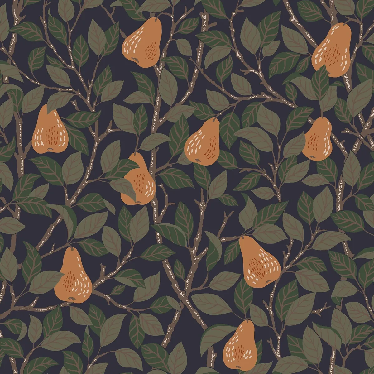 York Pirum Pear wallpaper pattern detail