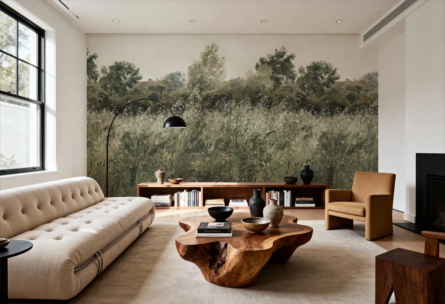 Meadow Whisper, Grass Green wallpaper, view 1