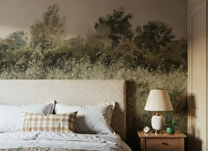 Meadow Whisper, Grass Green wallpaper, view 4