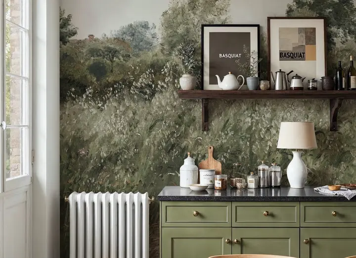 Meadow Whisper, Grass Green wallpaper, view 5