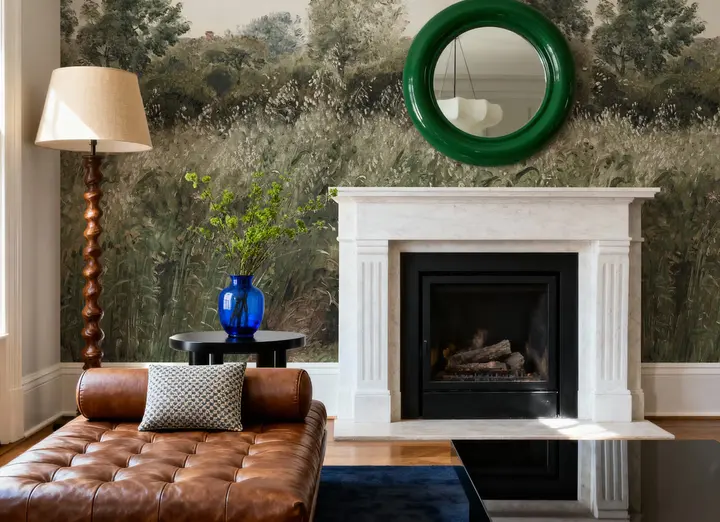 Meadow Whisper, Grass Green wallpaper, view 6