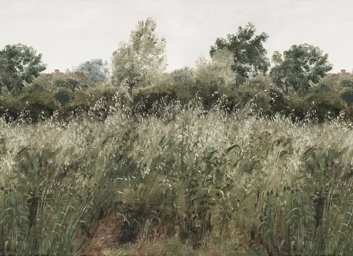 Meadow Whisper, Grass Green wallpaper, view 7