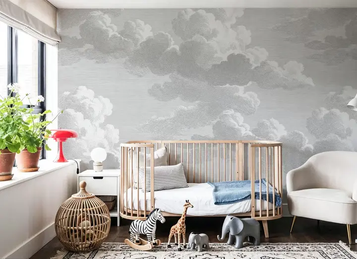 Intaglio Clouds, Rainy Day wallpaper, view 1