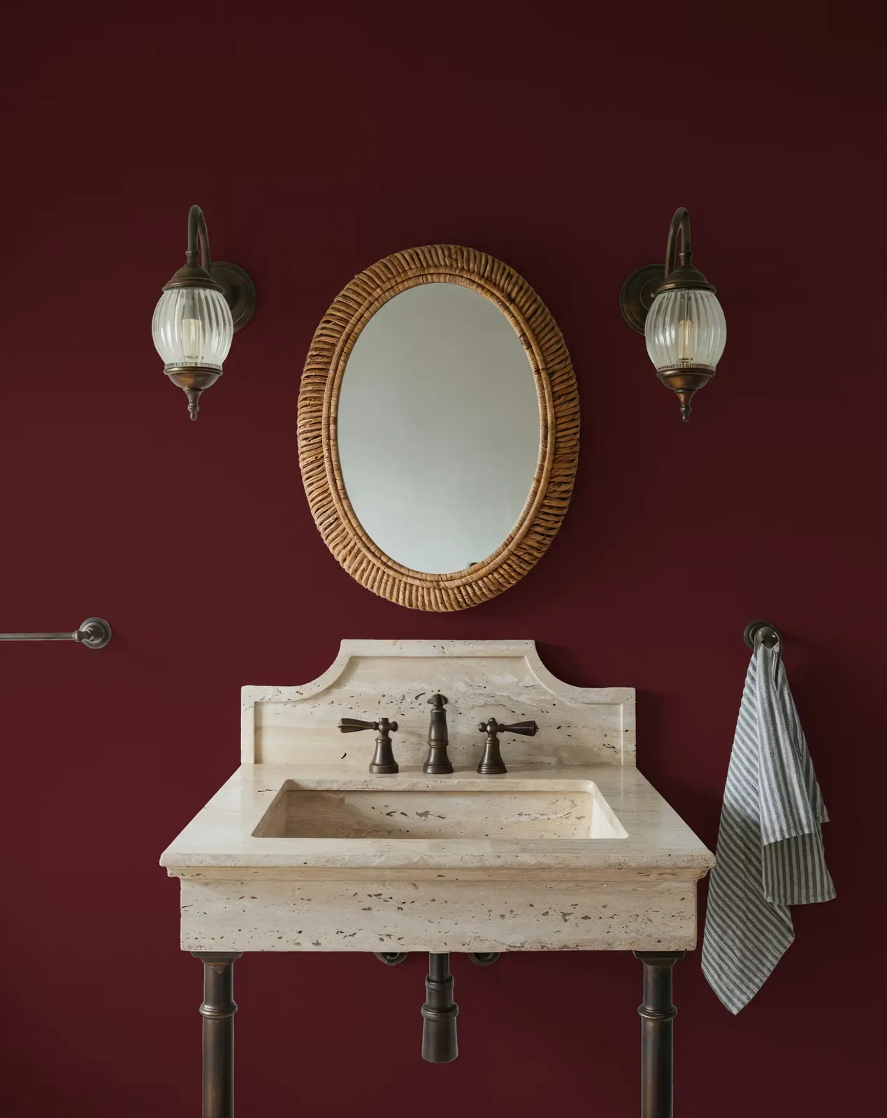 Linen Mist Bright Collection, Cherry wallpaper, view 1