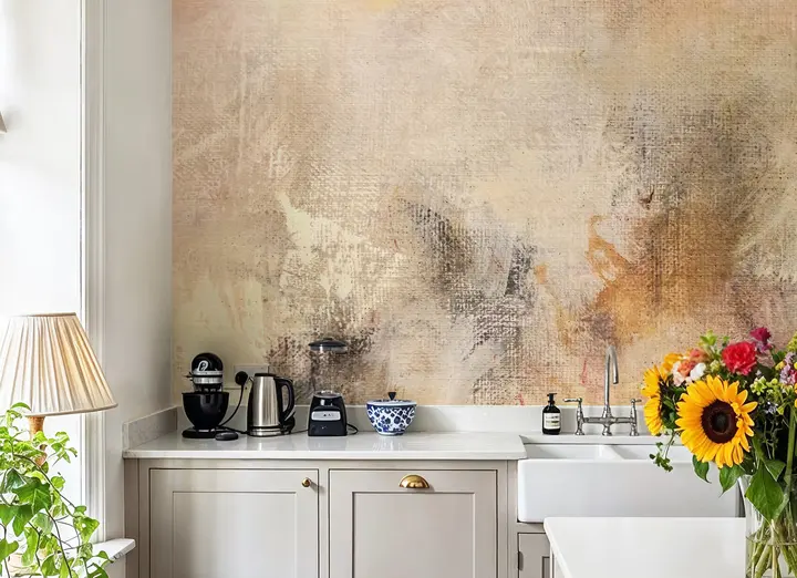 Soft Abstract Beige wallpaper, view 3