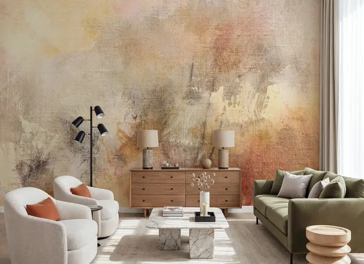 Soft Abstract Beige wallpaper, view 4