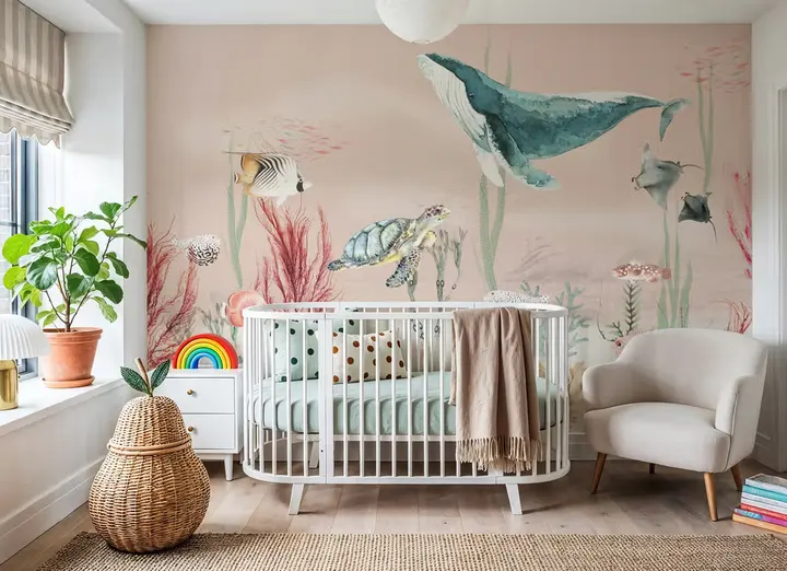 Aqua Adventure Blush wallpaper, view 2