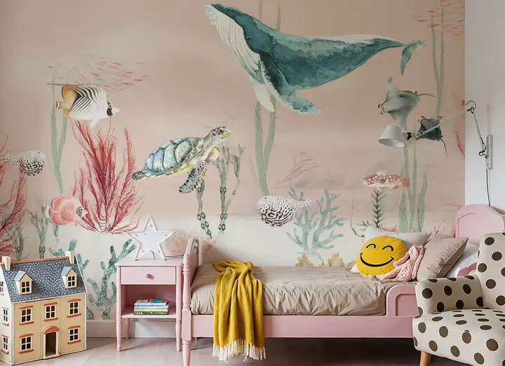 Aqua Adventure Blush wallpaper, view 4