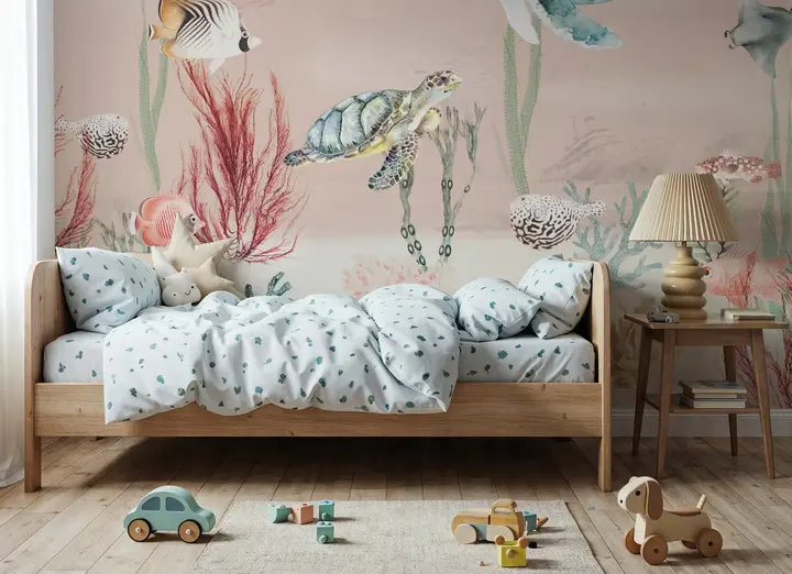 Aqua Adventure Blush wallpaper, view 5
