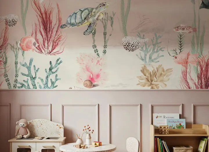 Aqua Adventure Blush wallpaper, view 6