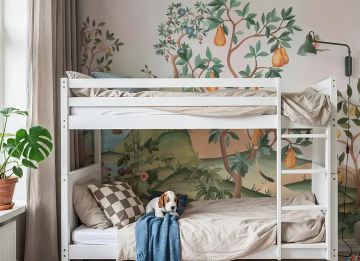 Orchard Reverie, Soft Pink wallpaper, view 3