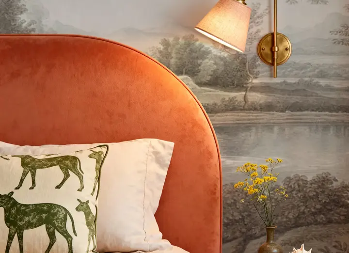 Riverbank Oak Landscape, Vintage wallpaper, view 5
