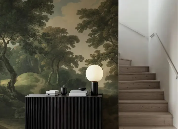 Historic Lands, Forest Green wallpaper, view 3