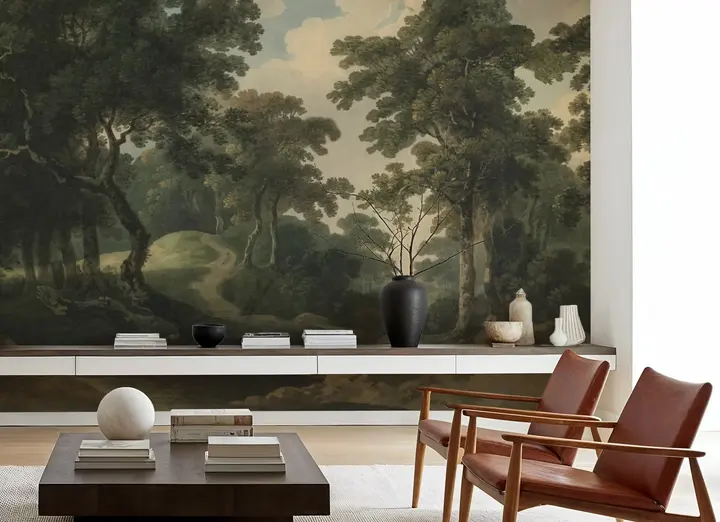 Historic Lands, Forest Green wallpaper, view 4