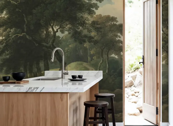 Historic Lands, Forest Green wallpaper, view 6
