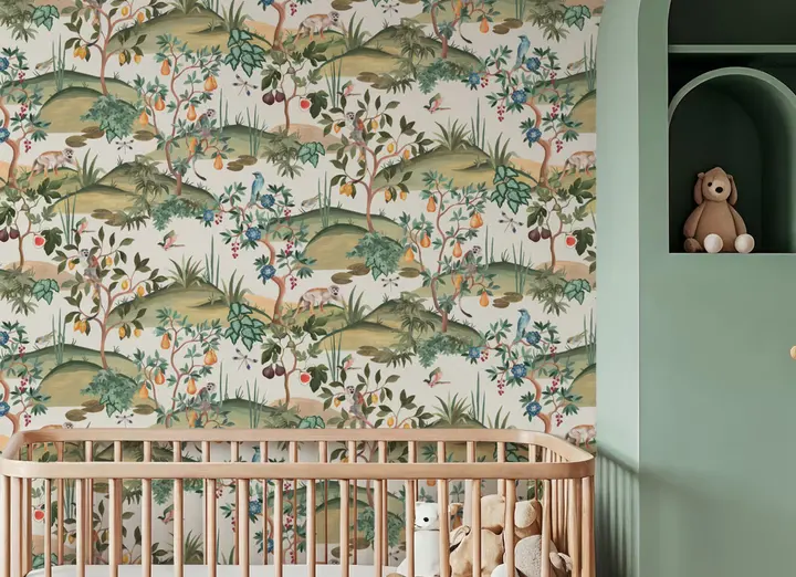 Orchard Reverie Pattern, Cream wallpaper, view 5