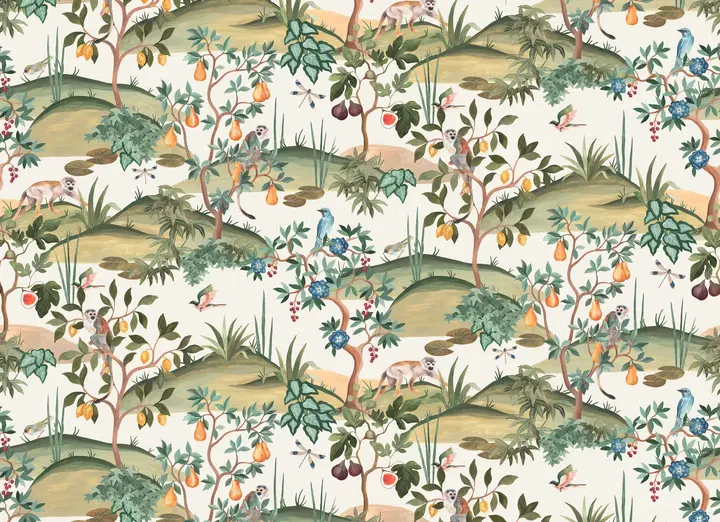 Orchard Reverie Pattern, Cream wallpaper, view 6