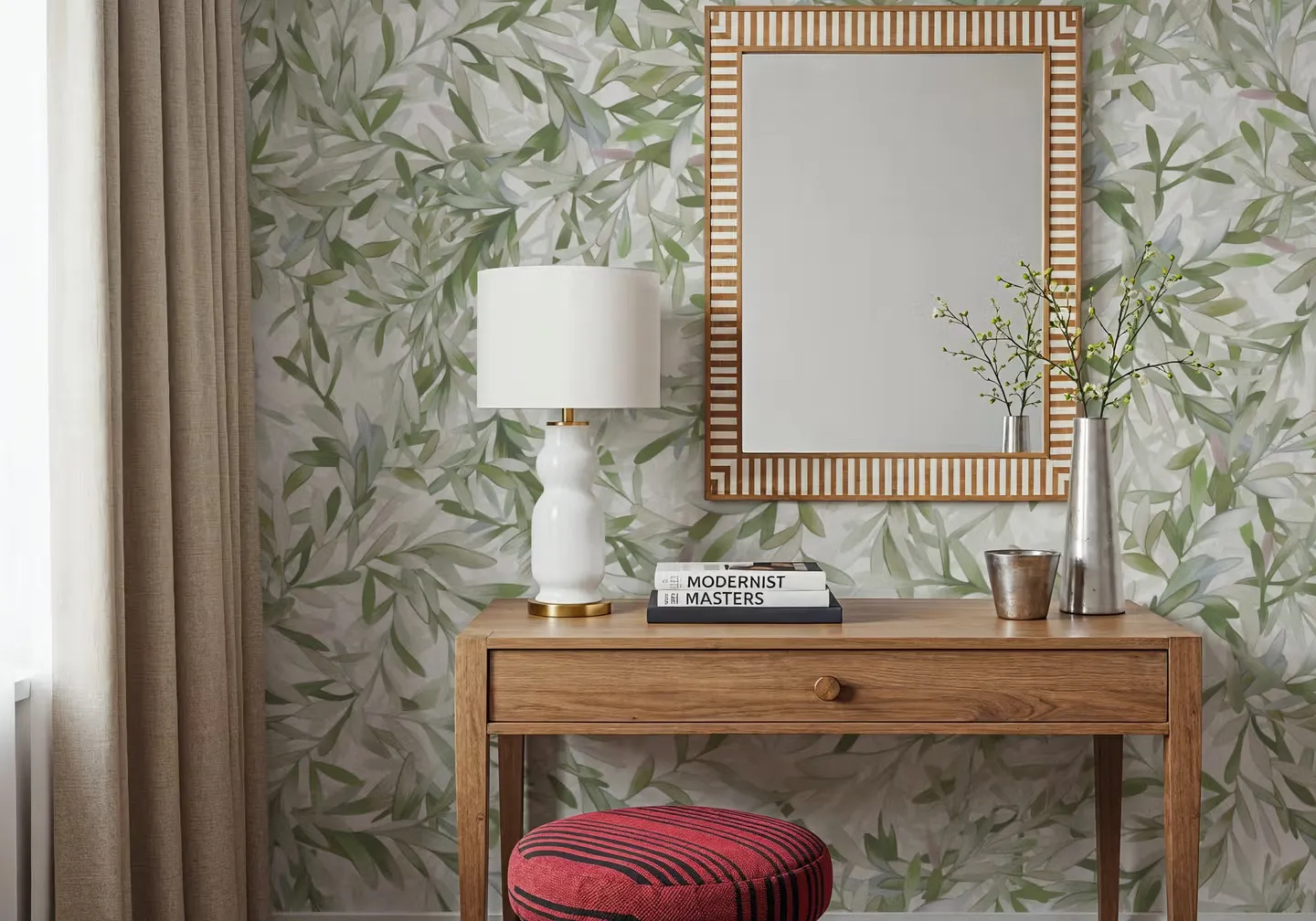 Lush Canopy Ceiling, Fresh Green wallpaper, view 1