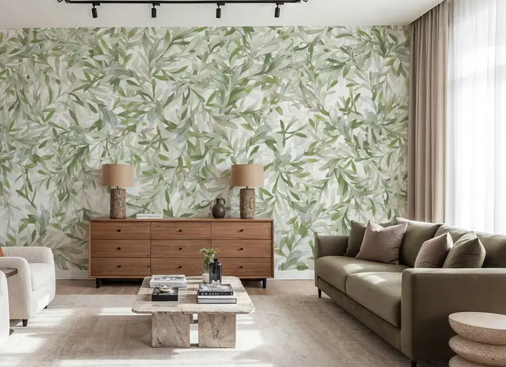 Lush Canopy Ceiling, Fresh Green wallpaper, view 3